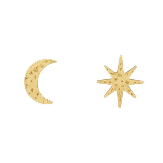 Moon and star earrings by Ottoman Hands